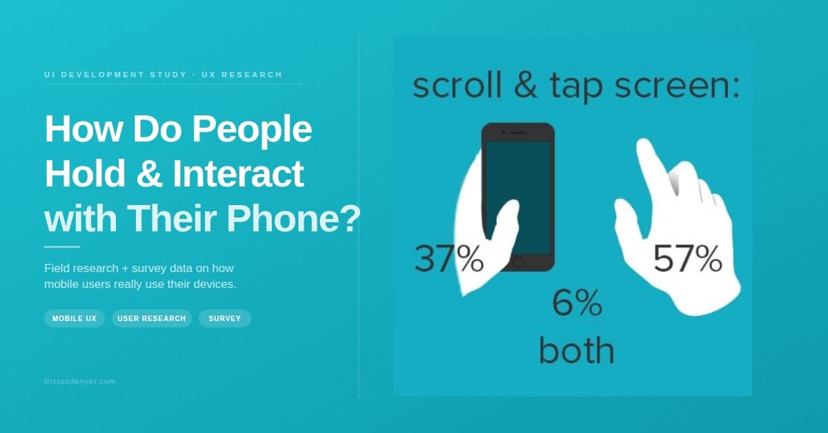 UI Development Study: How Do People Hold and Interact with Their Phone?