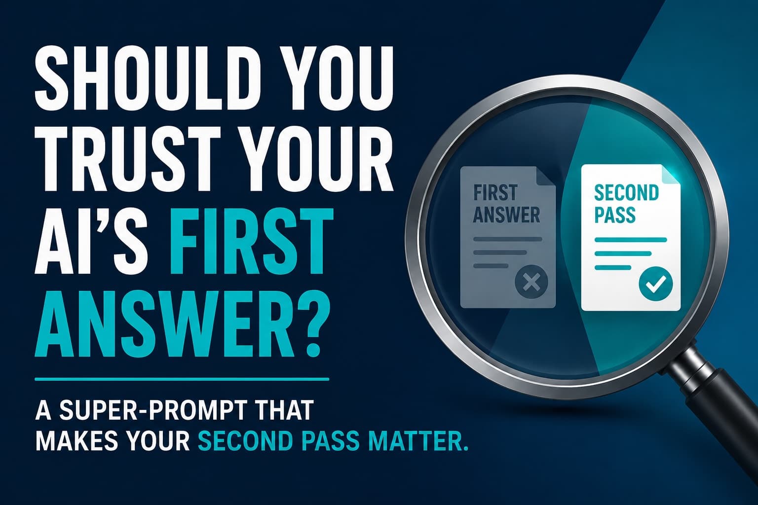 Should You Trust Your AI's First Answer? Why the Second Pass Is the One That Matters