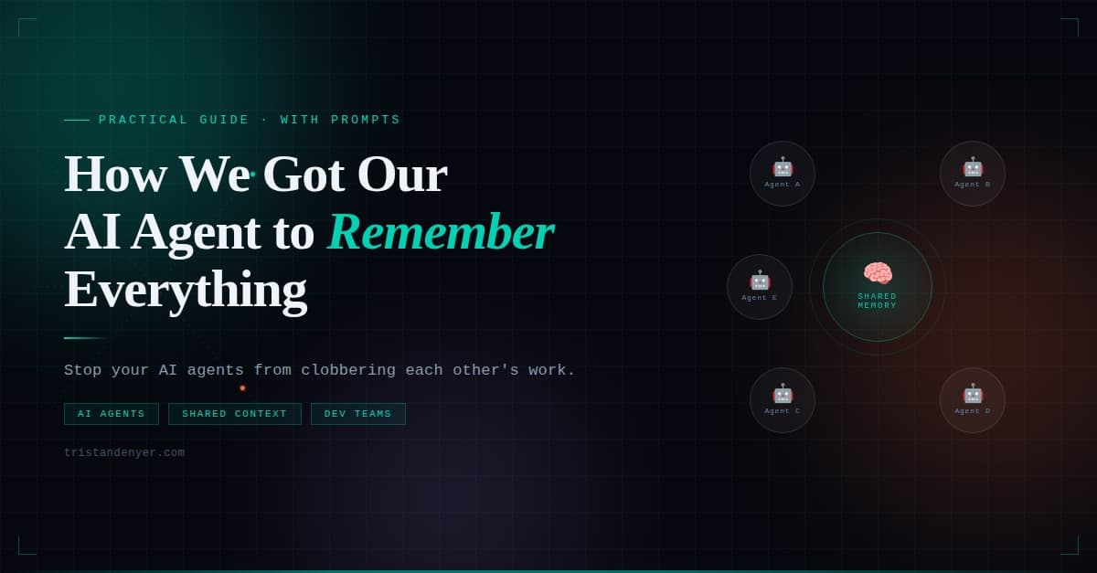 How We Got Our AI Agent to Remember Everything and Stop Clobbering Each Other's Work